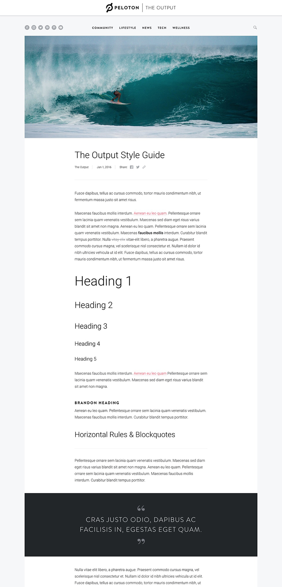 The Output Styleguide