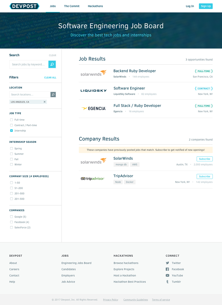 Job and Company Discovery UI